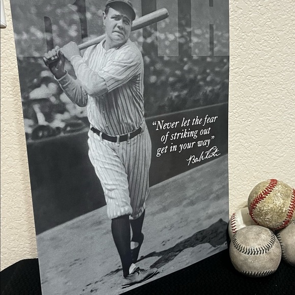 Vintage Babe Ruth Metal Sign - Picture 6 of 8
